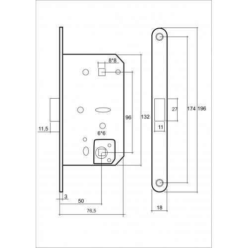 Межкомнатный механизм под фиксатор VЕTTORE WC 410 B-S MAGNET NI (Никель)