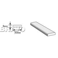 Притворная планка 2000*30*8, цвет Super White