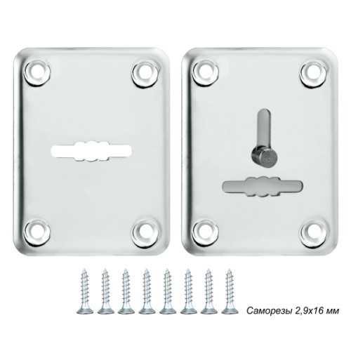 Декоративная накладка ESC081-SS (нержавейка) на сув. замок (1 пара)