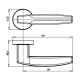 Ручка раздельная R.URB52.ARC (ARC URB2) SN/CP-3 матовый никель/хром