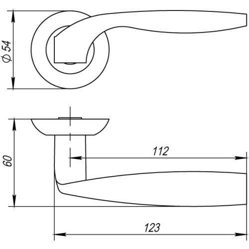 Ручка раздельная R.AR54.BOSTON (BOSTON AR) 140mm CP-8 хром