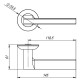 Ручка раздельная R.TL54.BLADE (BLADE TL) BL-24 черный