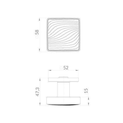 Ручка раздельная K.EST.Q52.GIPNOZ SSC/WH-16 сатинированный хром/белый