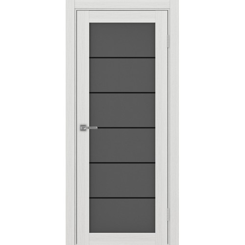 Турин 501АСС.2, цвет Ясень серебристый, молдинг алюм.чёрн стекло Графит матовое, размер 80*200 см.