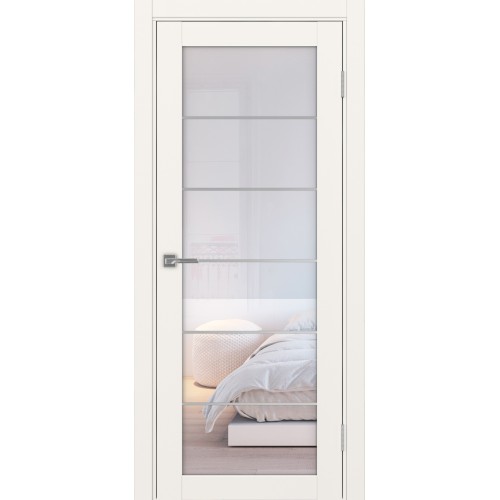 Турин 501АСС.2, цвет Бежевый молдинг алюм.хром стекло Прозрачное, размер 80*200 см.