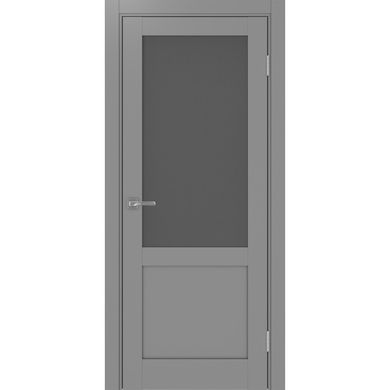 Межкомнатная дверь Турин 502.21, цвет серый, заполнение Графит матовое, размер 200*80 см.