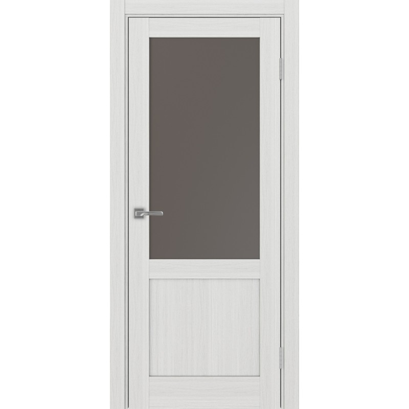 Межкомнатная дверь Турин 502.21, цвет ясень серебристый, заполнение Бронза матовое, размер 200*80 см.