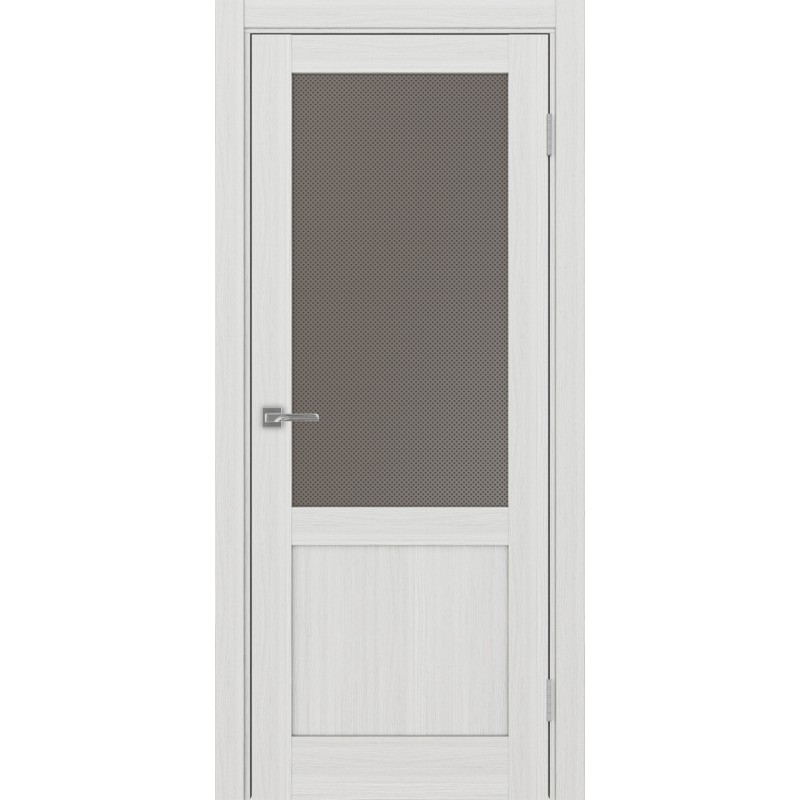 Межкомнатная дверь Турин 502.21, цвет ясень серебристый, заполнение Пунта бронзовое, размер 200*80 см.