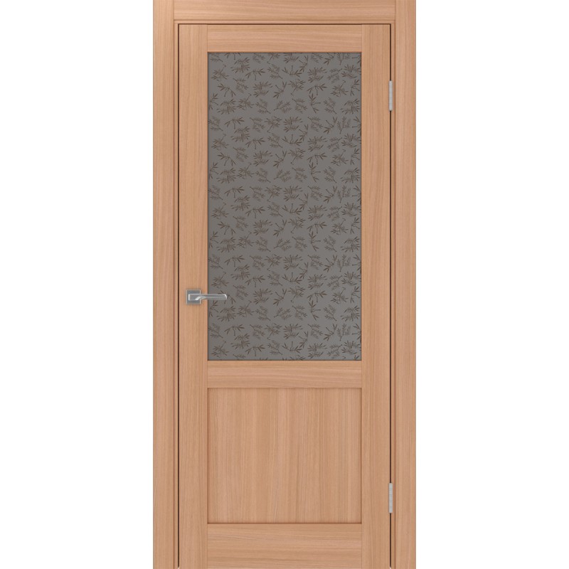 Межкомнатная дверь Турин 502.21, цвет ясень тёмный, заполнение Дали бронзовое, размер 200*80 см.