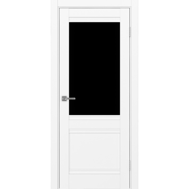 Межкомнатная дверь Турин 502U.21, цвет белый снежный, заполнение LACчерный, размер 200*80 см.