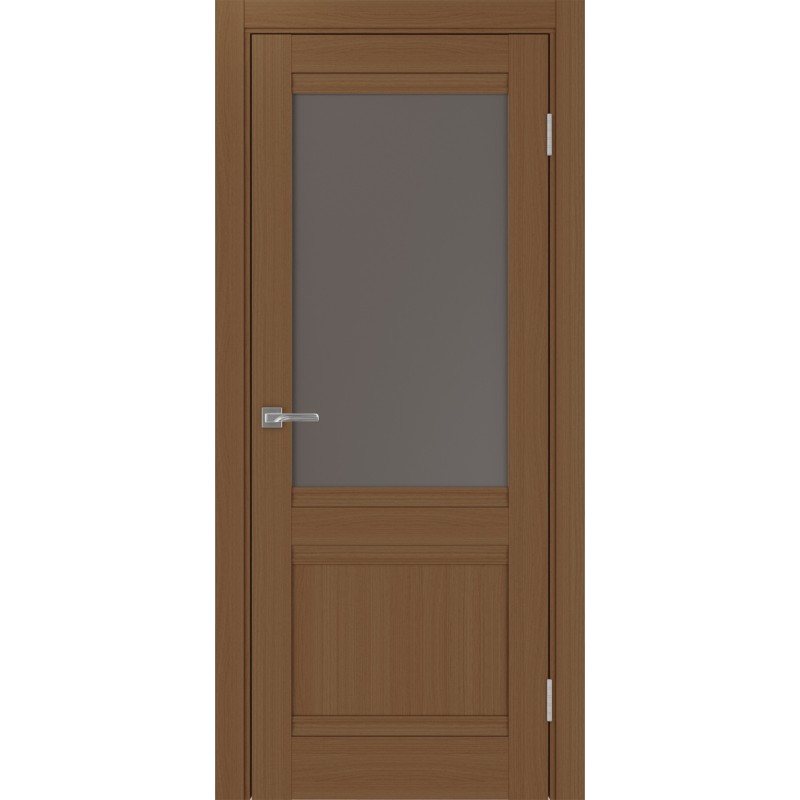 Межкомнатная дверь Турин 502U.21, цвет орех NL, заполнение Бронза матовое, размер 200*80 см.