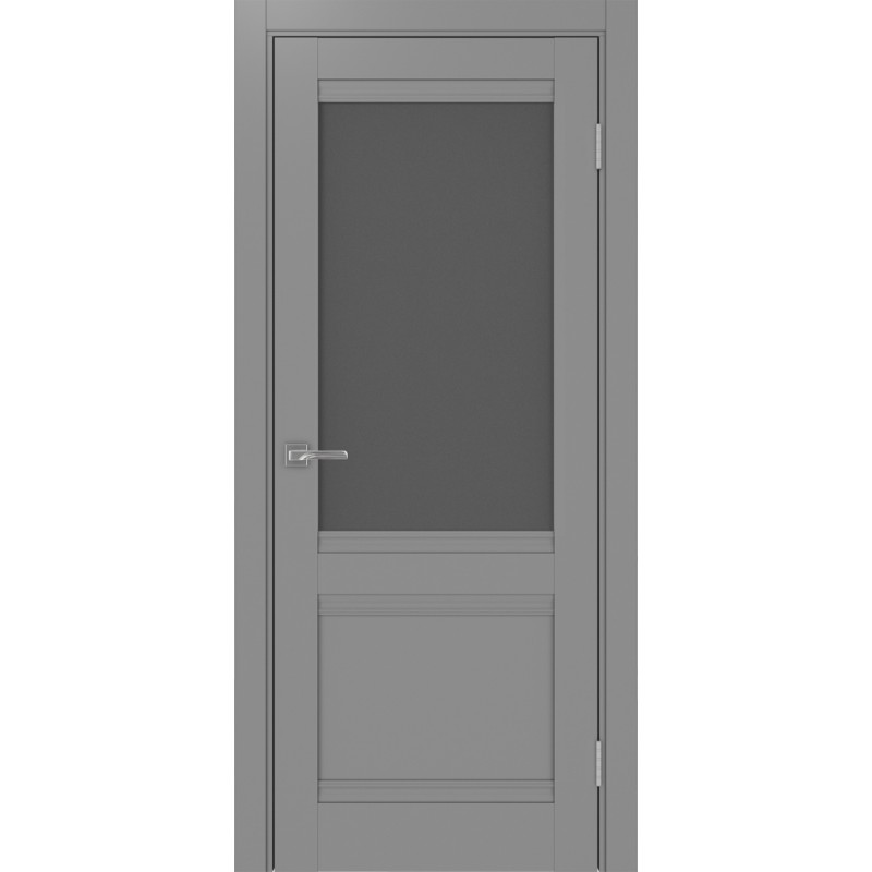Межкомнатная дверь Турин 502U.21, цвет серый, заполнение Графит матовое, размер 200*80 см.