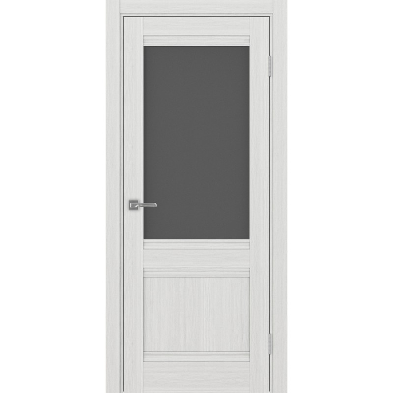 Межкомнатная дверь Турин 502U.21, цвет ясень серебристый, заполнение Графит матовое, размер 200*80 см.