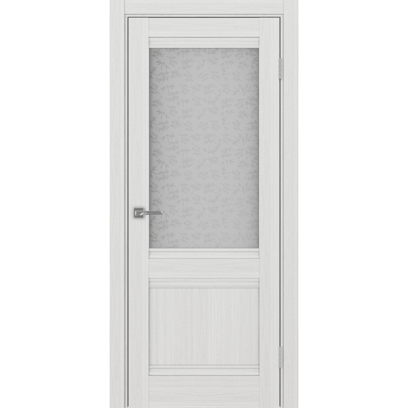 Межкомнатная дверь Турин 502U.21, цвет ясень серебристый, заполнение Дали бесцветное, размер 200*80 см.