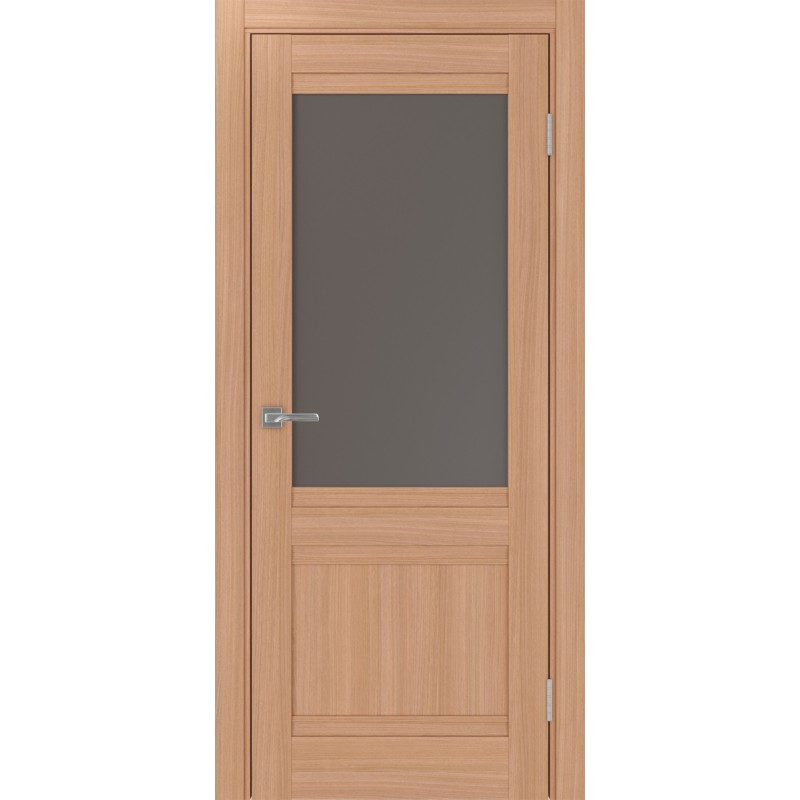 Межкомнатная дверь Турин 502U.21, цвет ясень тёмный, заполнение Бронза матовое, размер 200*80 см.