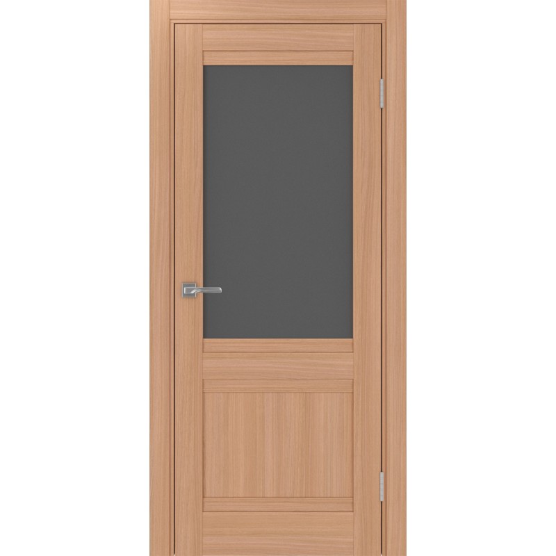 Межкомнатная дверь Турин 502U.21, цвет ясень тёмный, заполнение Графит матовое, размер 200*80 см.