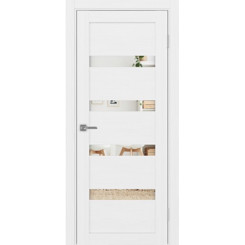 Турин 505.12, цвет белый лёд, заполнение Зеркало, размер 200*80 см.