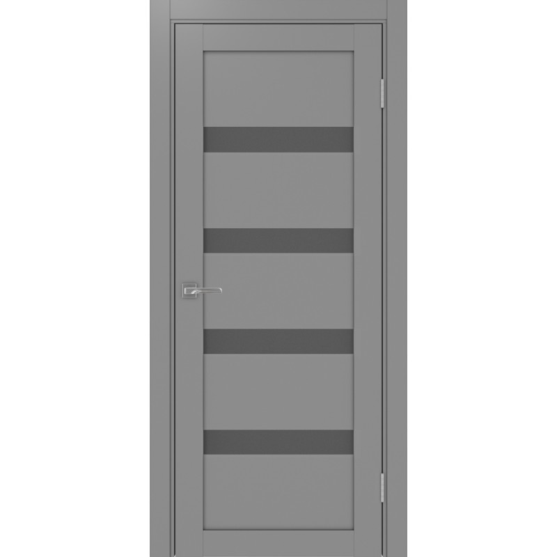 Межкомнатная дверь Турин 505.12, цвет серый, заполнение Графит матовое, размер 200*80 см.