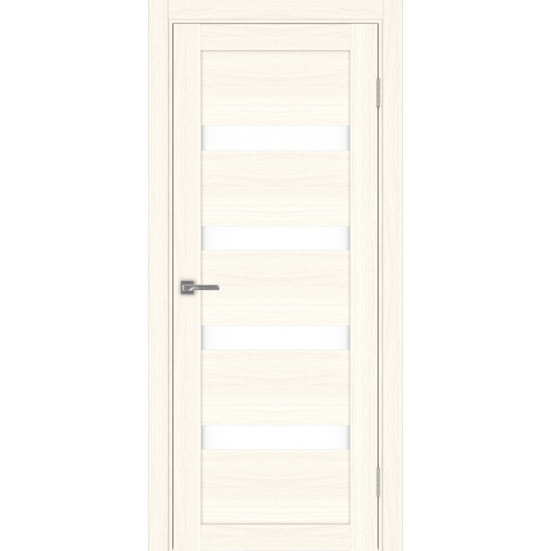Межкомнатная дверь Турин 505.12, цвет ясень светлый, заполнение LACбелый, размер 200*80 см.