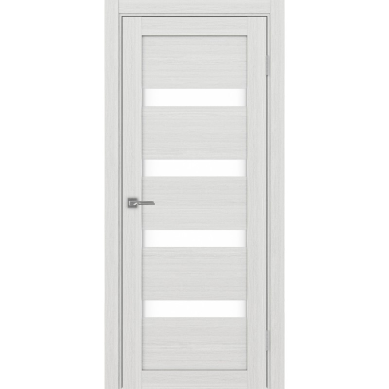 Межкомнатная дверь Турин 505.12, цвет ясень серебристый, заполнение LACбелый, размер 200*80 см.