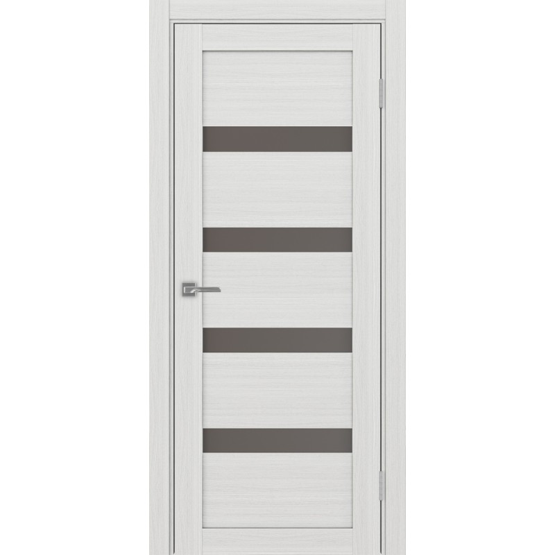 Межкомнатная дверь Турин 505.12, цвет ясень серебристый, заполнение Бронза матовое, размер 200*80 см.