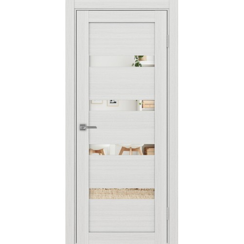 Турин 505.12, цвет ясень серебристый, заполнение Зеркало, размер 200*80 см.