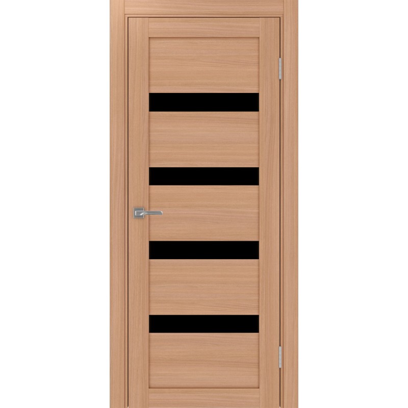Межкомнатная дверь Турин 505.12, цвет ясень тёмный, заполнение LACчерный, размер 200*80 см.