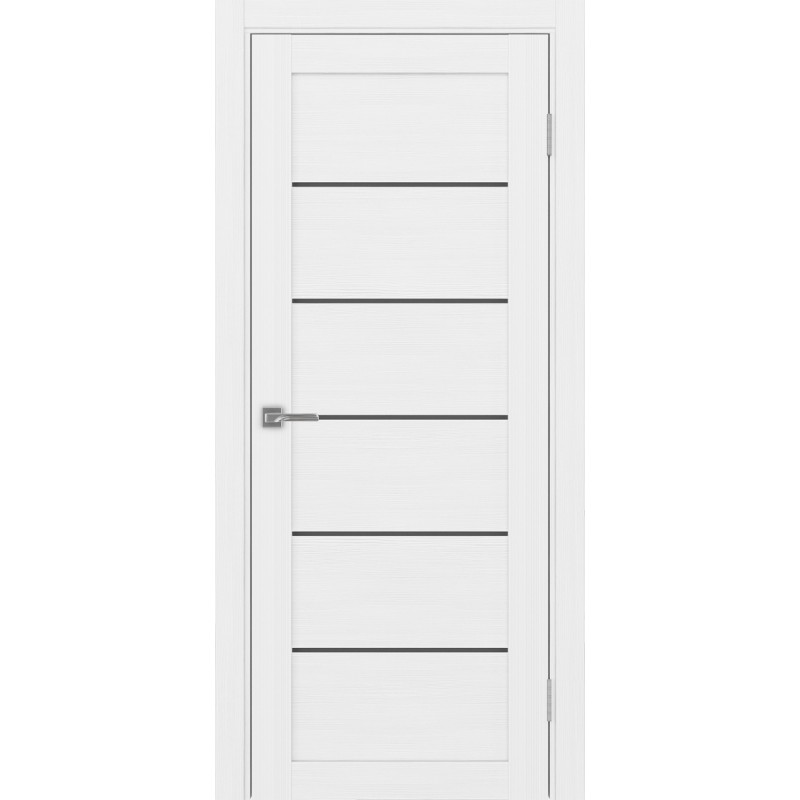 Межкомнатная дверь Турин 506.12, цвет белый лёд, заполнение Графит матовое, размер 200*80 см.