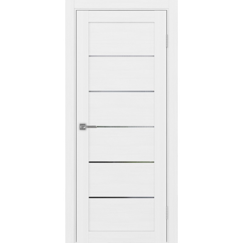 Межкомнатная дверь Турин 506.12, цвет белый лёд, заполнение Мору, размер 200*80 см.