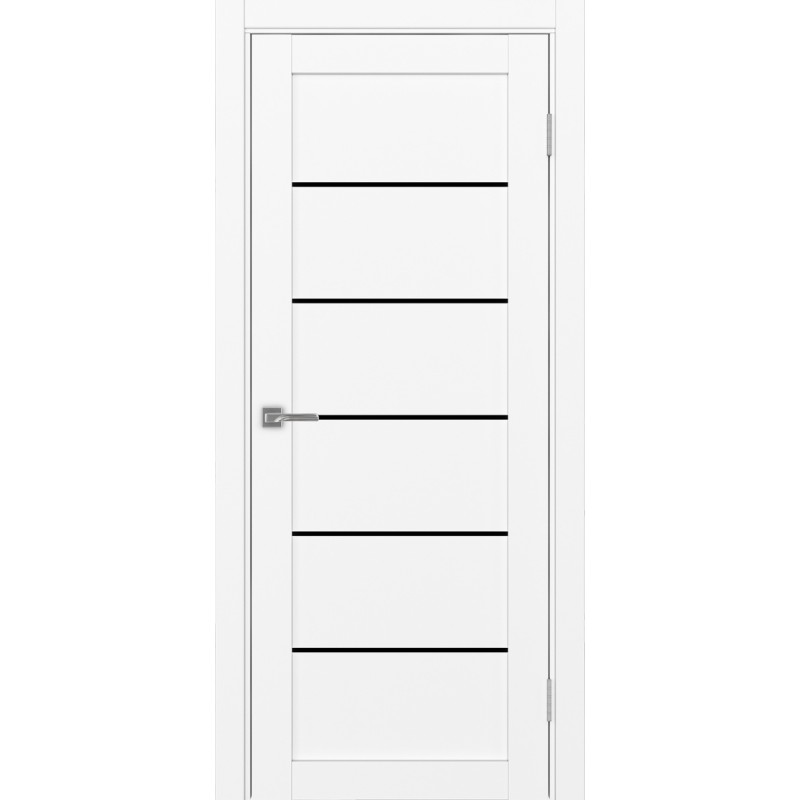 Межкомнатная дверь Турин 506.12, цвет белый снежный, заполнение LACчерный, размер 200*80 см.
