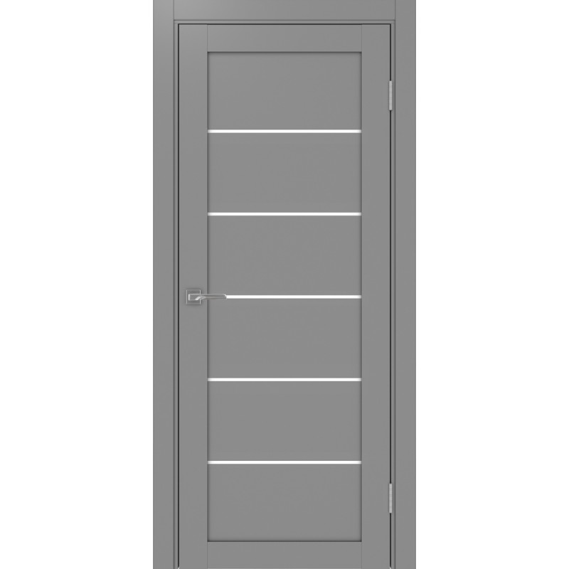 Межкомнатная дверь Турин 506.12, цвет серый, заполнение LACбелый, размер 200*80 см.