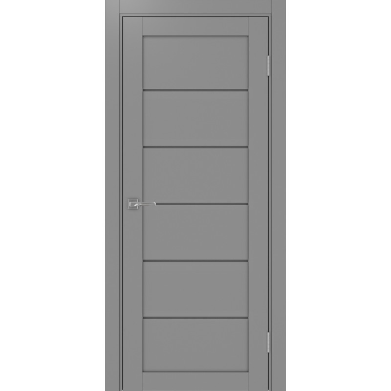 Межкомнатная дверь Турин 506.12, цвет серый, заполнение Графит матовое, размер 200*80 см.