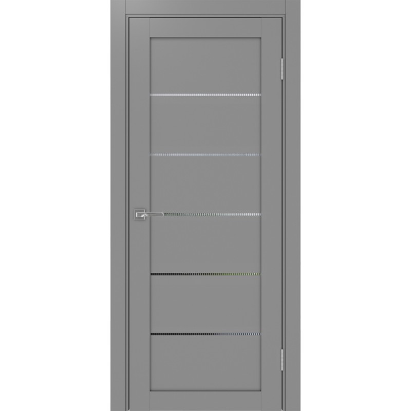 Межкомнатная дверь Турин 506.12, цвет серый, заполнение Мору, размер 200*80 см.