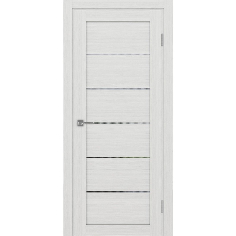 Межкомнатная дверь Турин 506.12, цвет ясень серебристый, заполнение Мору, размер 200*80 см.