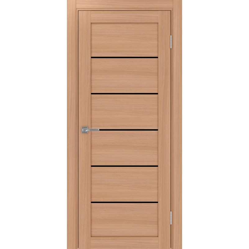 Межкомнатная дверь Турин 506.12, цвет ясень тёмный, заполнение LACчерный, размер 200*80 см.