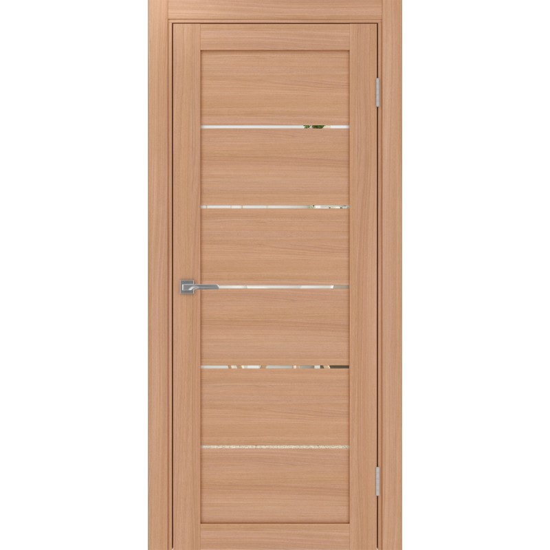 Межкомнатная дверь Турин 506.12, цвет ясень тёмный, заполнение Зеркало, размер 200*80 см.