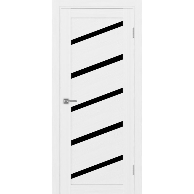 Межкомнатная дверь Турин 506У.112, цвет белый лёд, заполнение LACчерный, размер 200*80 см.