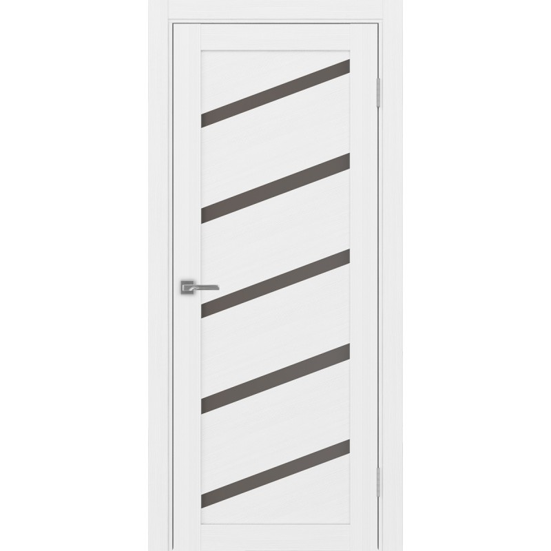 Межкомнатная дверь Турин 506У.112, цвет белый лёд, заполнение Бронза матовое, размер 200*80 см.