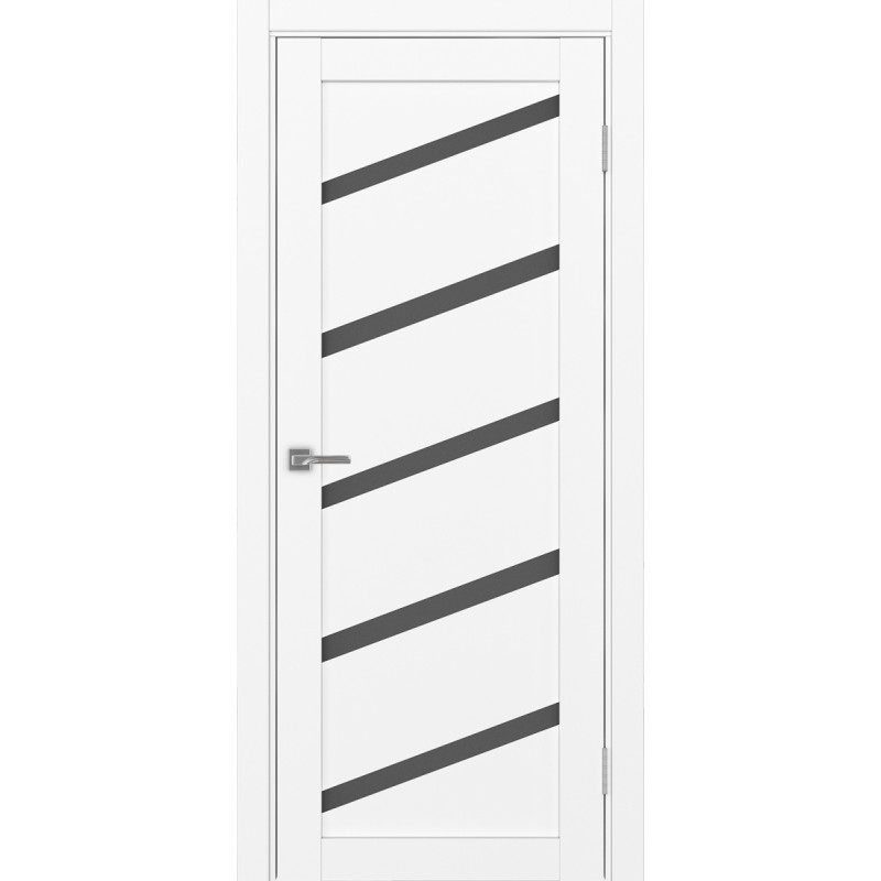 Межкомнатная дверь Турин 506У.112, цвет белый снежный, заполнение Графит матовое, размер 200*80 см.