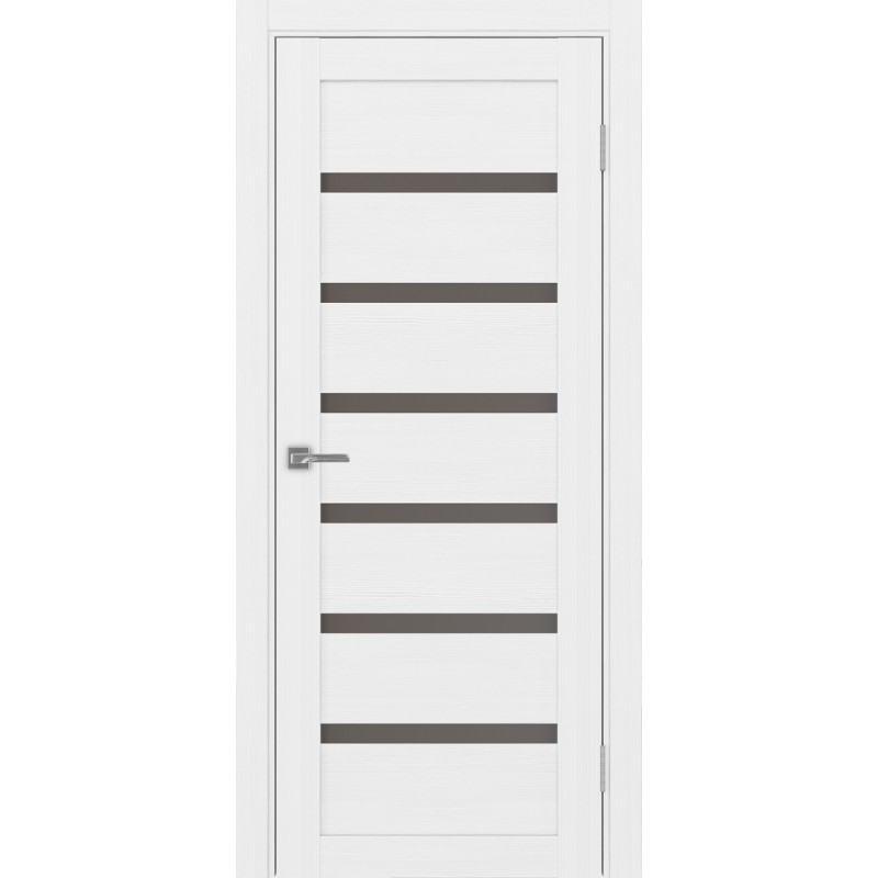 Межкомнатная дверь Турин 507.12, цвет белый лёд, заполнение Бронза матовое, размер 200*80 см.