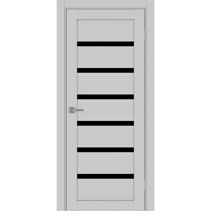 Межкомнатная дверь Турин 507.12, цвет пепельный, заполнение LACчерный, размер 200*80 см.