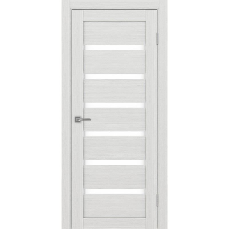 Межкомнатная дверь Турин 507.12, цвет ясень серебристый, заполнение LACбелый, размер 200*80 см.