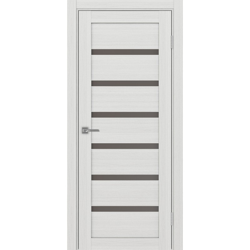 Межкомнатная дверь Турин 507.12, цвет ясень серебристый, заполнение Бронза матовое, размер 200*80 см.