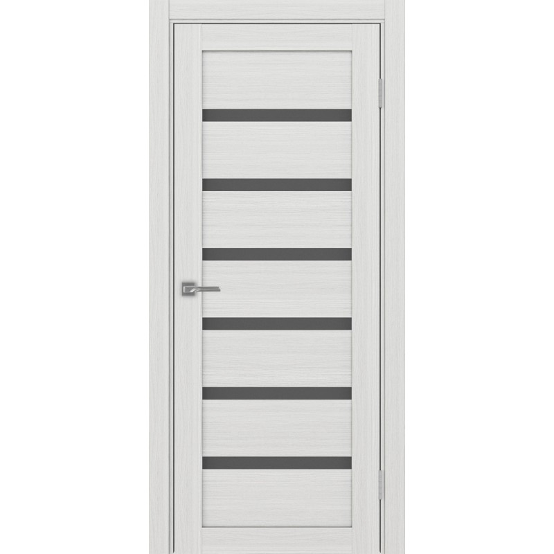 Межкомнатная дверь Турин 507.12, цвет ясень серебристый, заполнение Графит матовое, размер 200*80 см.