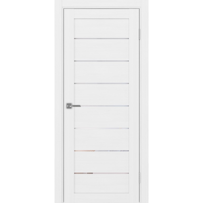 Межкомнатная дверь Турин 508.12, цвет белый лёд, заполнение Прозрачное, размер 200*80 см.