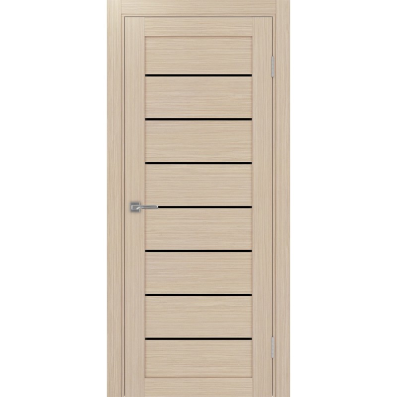 Межкомнатная дверь Турин 508.12, цвет дуб беленый FL, заполнение LACчерный, размер 200*80 см.