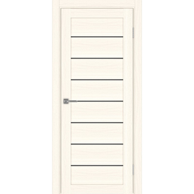 Межкомнатная дверь Турин 508.12, цвет ясень светлый, заполнение Графит матовое, размер 200*80 см.