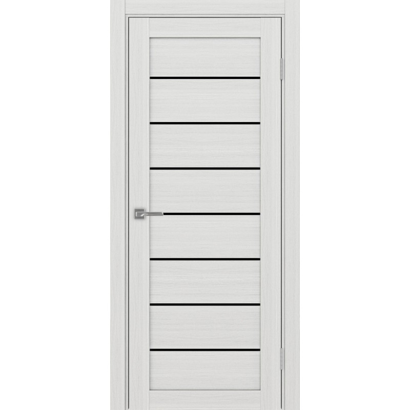 Межкомнатная дверь Турин 508.12, цвет Ясень серебристый LACчерный, размер 80*200 см.