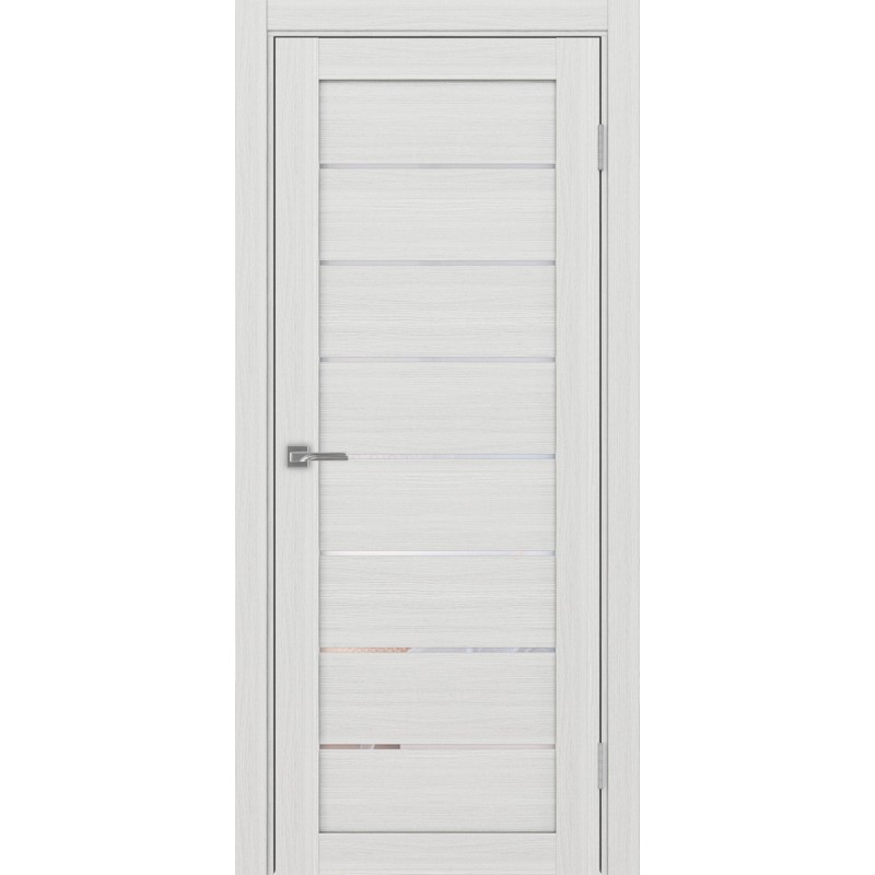 Межкомнатная дверь Турин 508.12, цвет ясень серебристый, заполнение Прозрачное, размер 200*80 см.