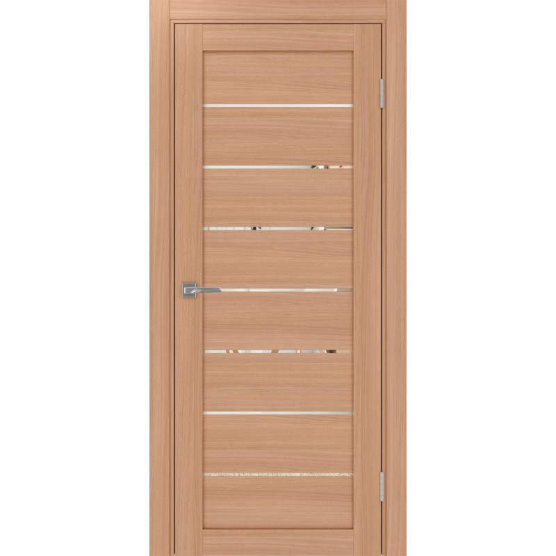 Межкомнатная дверь Турин 508.12, цвет ясень тёмный, заполнение Зеркало, размер 200*80 см.